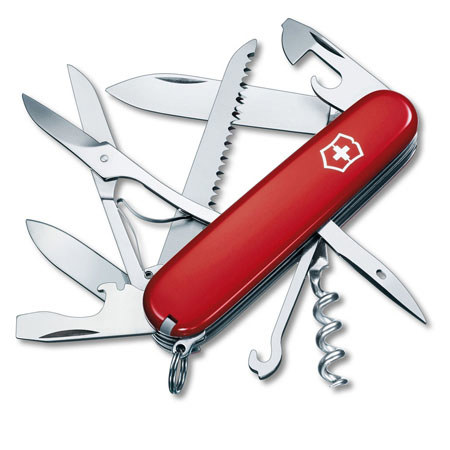 Victorinox Swiss Army 91mm/3.58in Huntsman Pocket Knife, Red