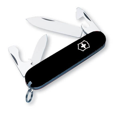 Victorinox Swiss Army 84mm/3.31in Recruit Pocket Knife, Black
