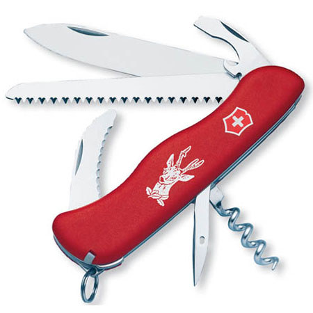 Victorinox Swiss Army 111mm Hunter Lockblade Pocket Tool, Red