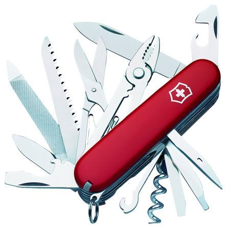 Victorinox Swiss Army 91mm Handyman Pocket Knife, Red