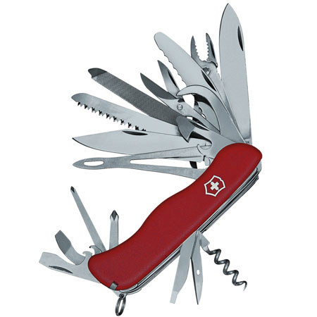 Victorinox Swiss Army 111mm WorkChamp XL Pocket Knife, Red