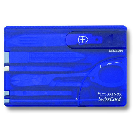 Victorinox Swiss Army SwissCard Translucent Multitool, Sapphire