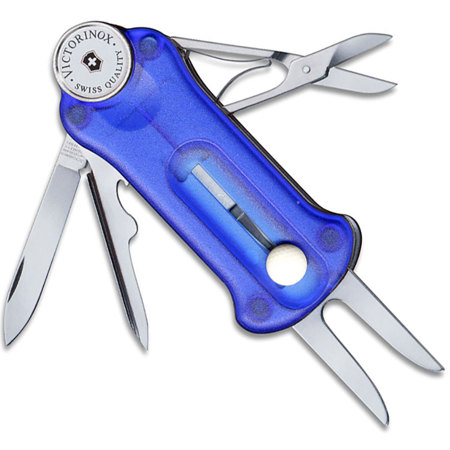Victorinox Swiss Army 3.54" GolfTool Translucent Pocket Tool, Sapphire