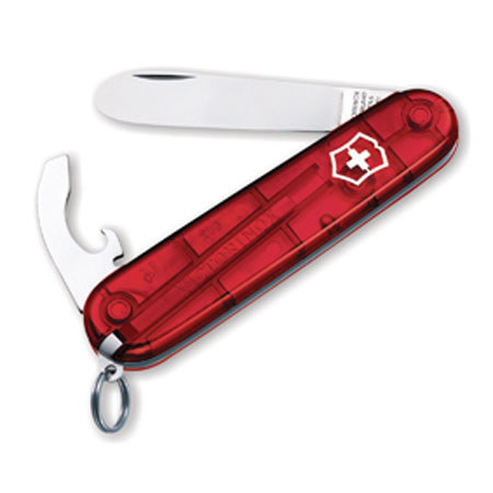 Victorinox Swiss Army My First Pocket Knife, 84mm/3.30", Ruby Translucent