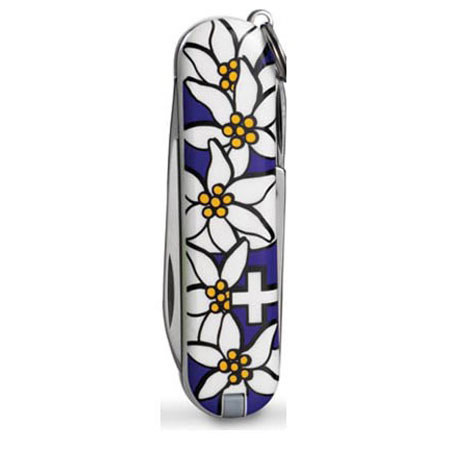 Victorinox Swiss Army Classic Edelweiss Pocket Knife, Purple