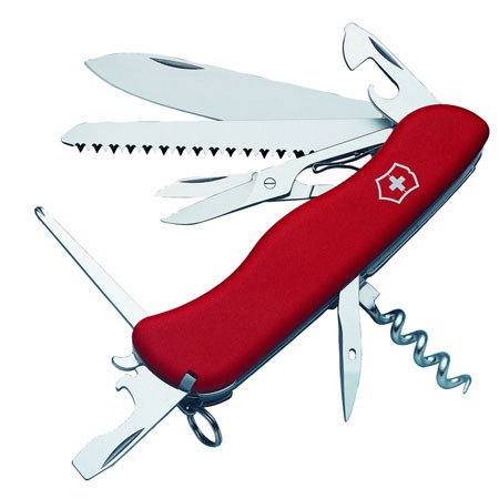 Victorinox Swiss Army 111mm/4.37in Outrider Pocket Knife, Red