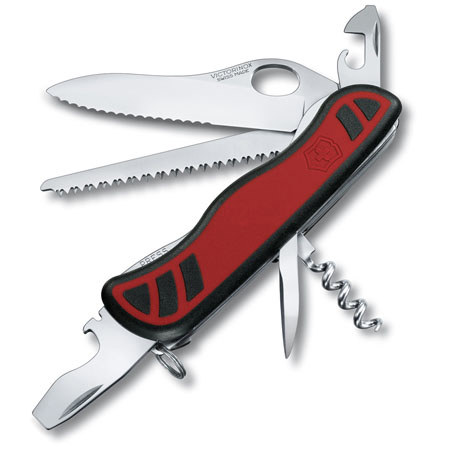 Victorinox Swiss Army One-Hand Forester Pocket Knife, Red