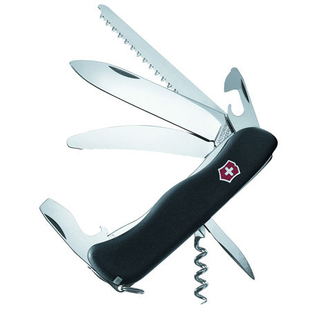 Victorinox Swiss Army Fireman Pocket Knife, Black