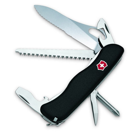 Victorinox Swiss Army One-Hand Trekker Pocket Knife, Black