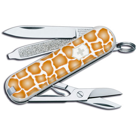 Victorinox Swiss Army Classic SD Pocket Knife, Giraffe