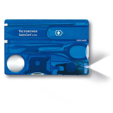Victorinox Swiss Army SwissCard Lite Pocket Tool, Translucent Sapphire