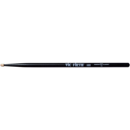 Vic Firth American Classic Drum Sticks, 5A, Wood Tip, Black Finish, Pair