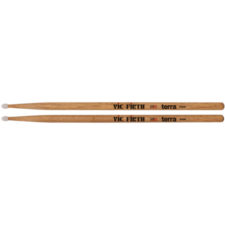 Vic Firth American Classic Terra Series 7AN Drumsticks, Nylon Tip, Pair