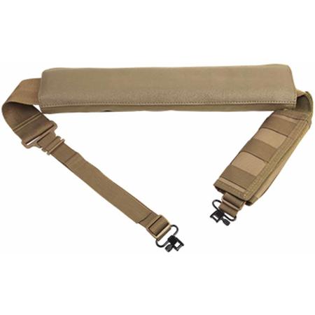 NcSTAR Vism Shotgun Bandolier Sling with Sling Swivel Hardware, Tan