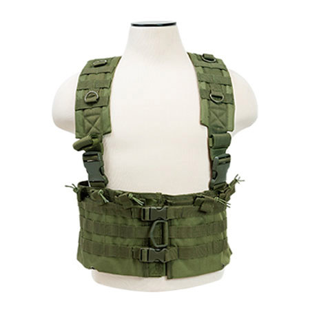 NcSTAR Vism AR Chest Rig with 6 Double AR Magazine Pouches, Green