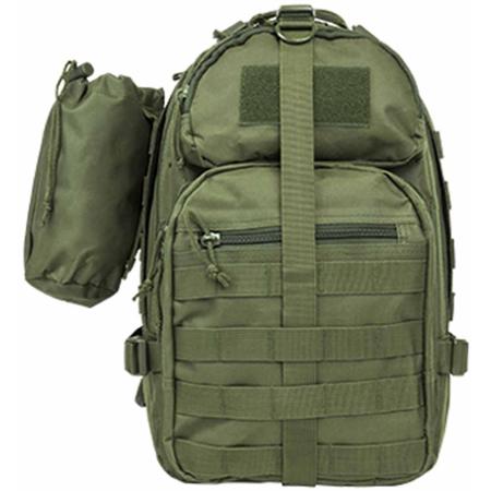 NcSTAR Vism Sling Backpack with Water Bottle Holder, Green