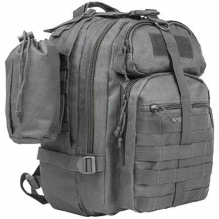 NcSTAR Vism Sling Backpack with Water Bottle Holder, Urban Gray