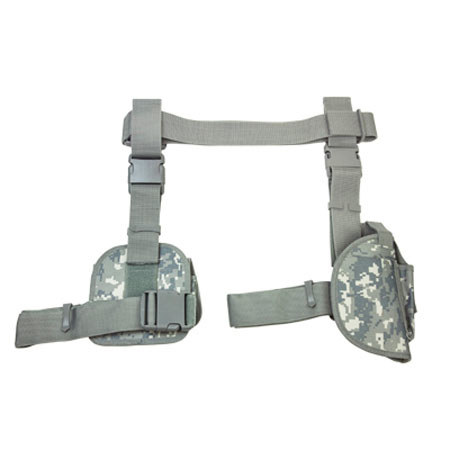 NcSTAR Vism 3PCS Drop Leg Pistol Holster & Magazine Pouch, RH, Digital Camo