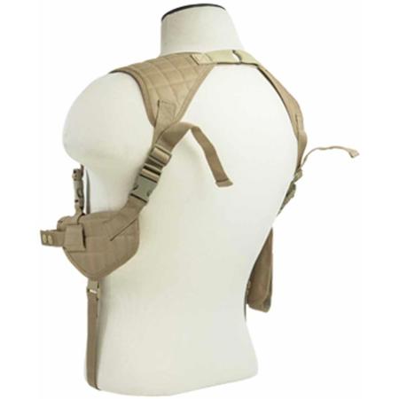 NcSTAR Vism CV2909 Ambidextrous Horizontal Shoulder Holster, Tan