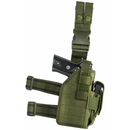 NcSTAR Vism Drop Leg Universal Holster for Semi-Auto Pistols, Right Handed,Green