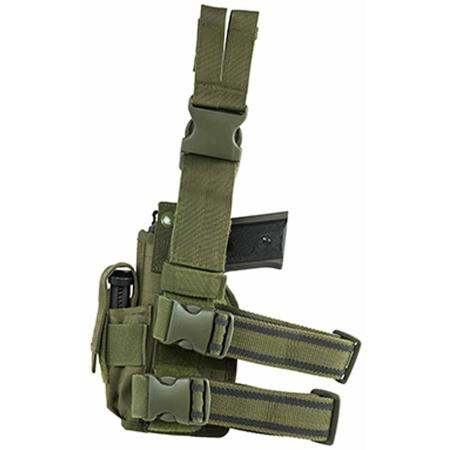 NcSTAR Vism Drop Leg Universal Holster for Semi-Auto Pistols, Right Handed,Green