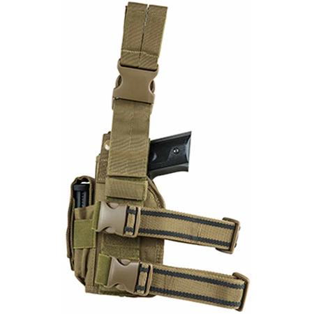 NcSTAR Vism Drop Leg Universal Holster for Semi-Auto Pistols, Right Handed, Tan