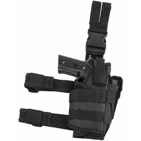 NcSTAR Vism Drop Leg Right Hand Tactical Holster for Full Size and Compact Semi-Auto Pistols, Black