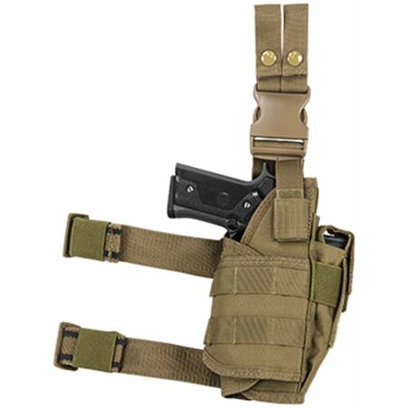 NcSTAR Vism Drop Leg Right Hand Tactical Holster, for Semi-Auto Pistols, Tan