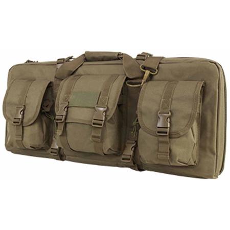 NcSTAR Vism 28" Deluxe Soft Padded Double Pistol Carbine Case for Subgun, AR and AK Guns, Tan