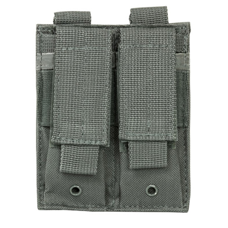 NcSTAR Vism Double Pistol Mag Pouch, Holds 2 Each Standard Capacity Double Stack Pistol Magazines, Urban Gray