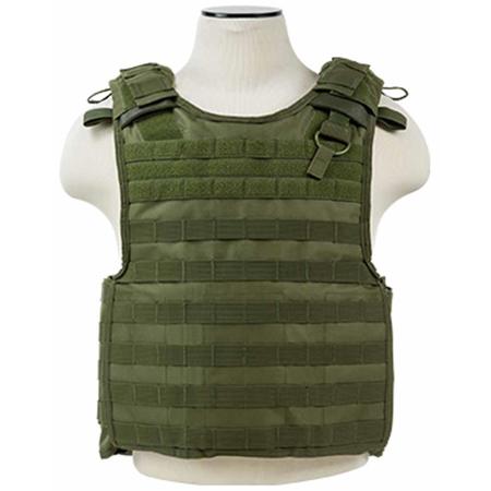 NcSTAR Vism Quick Release Plate Carrier Vest, Up to 11x14" Armor Plate Pocket, Fits Medium to 2XL, Green