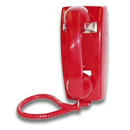 Viking K-1900W-2 Hot Line Wall Phone, Red