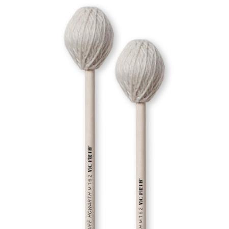 Vic Firth Gifford Howarth Signature M162 Marimba Mallets, Medium, Pair, White