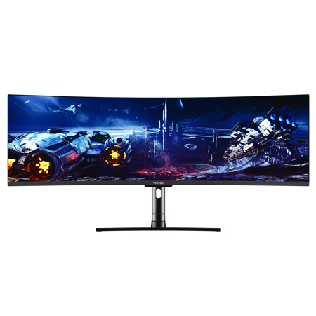 Viotek SUW49DA 49" 32:9 Dual QHD 120Hz Super Curved Gaming Monitor, Black