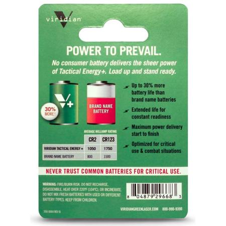 Viridian CR-2 3V Lithium Battery, 3-Pack