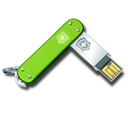 Victorinox Swiss Army Alox Slim 16GB USB 2.0 Flash Drive, Green