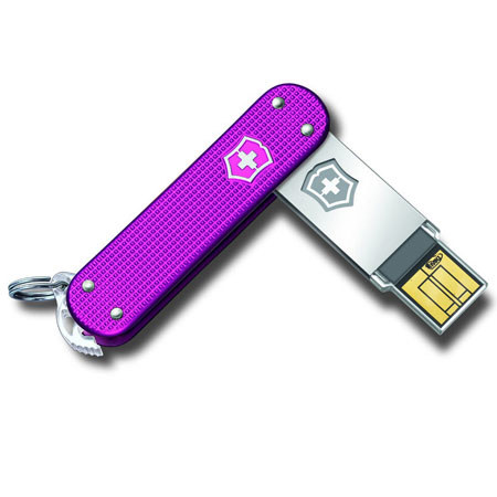 Victorinox Swiss Army Alox Slim 16GB USB 2.0 Flash Drive, Pink