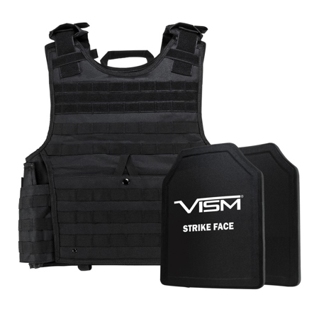 NcSTAR Vism Expert Ballistic Plate Carrier Vest, 11x14" Hard Plates, 2XL+, Black