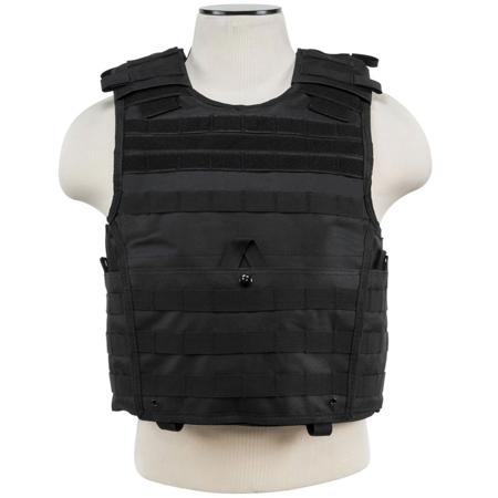 Expert Ballistic Plate Carrier Vest with Two 10x12" Soft Panels, Fits Medium to 2X-Large, Black