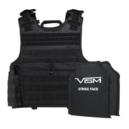 NcSTAR Vism Expert Ballistic Plate Carrier Vest w/10x12" Soft Panels, 2XL+,Black