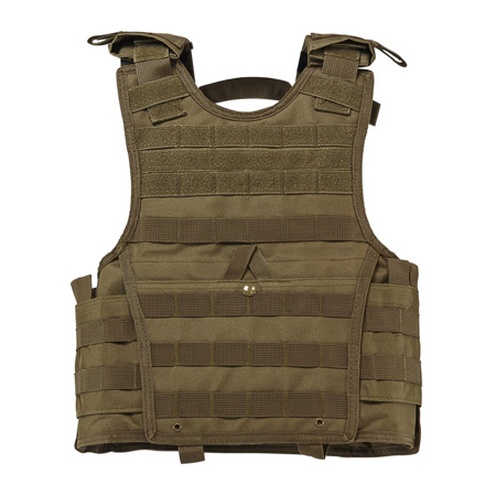 NcSTAR Vism Expert Ballistic Plate Carrier Vest, Fits X-Small to Small, Tan