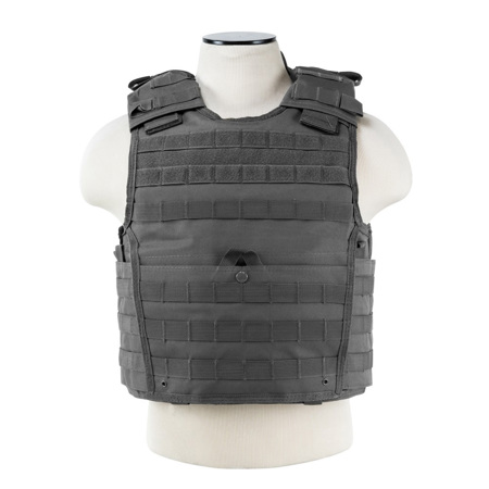NcSTAR Vism Expert Ballistic Plate Carrier Vest, Fits Medium to 2X-Large, Gray