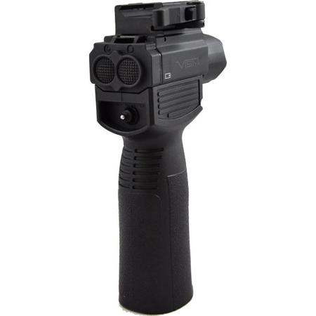 NcSTAR Vism Vertical Grip with Built-in Green Laser and 200 Lumen LED Flashlight