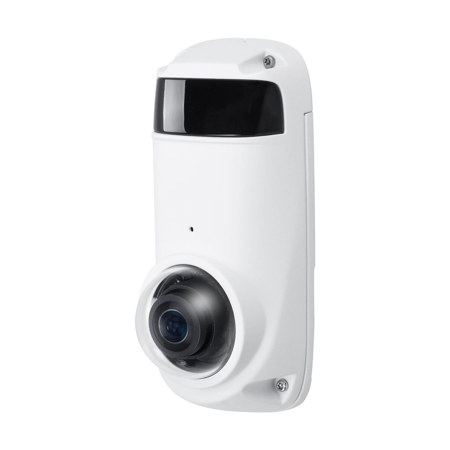 Vivotek V-Series CC9391-HV 8MP AI Outdoor Compact Fisheye Panoramic Camera with Night Vision, White