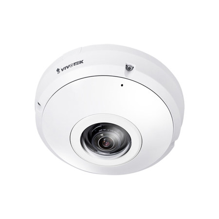 Vivotek V-Series FE9191-H-V2 12MP AI Indoor Fisheye Panoramic Camera with Night Vision, White