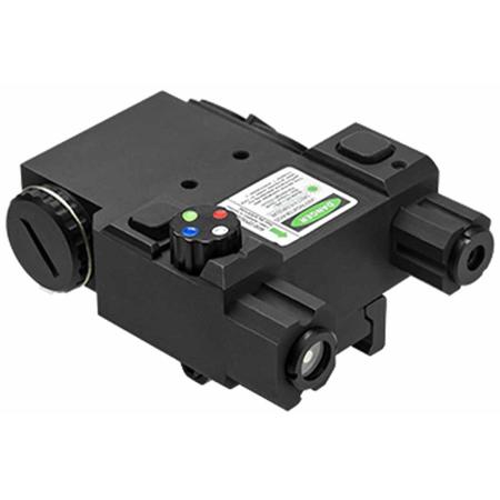 NcSTAR Vism Designator Box with Green Laser &4 Color Navigation LED Light, Black