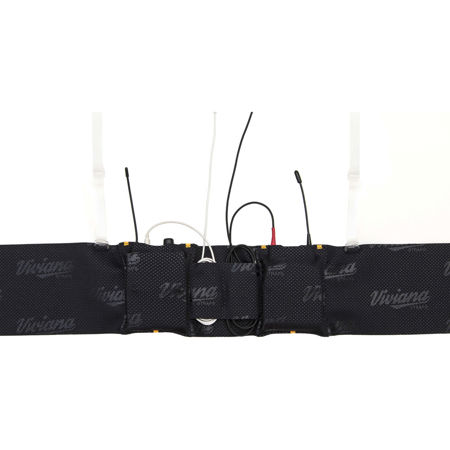 Viviana Straps Transmitter Extreme Waist Strap, Double Pouch, Black