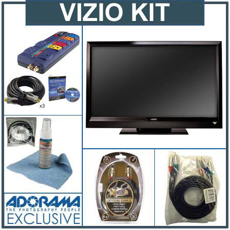 Vizio VL470M 47" LCD HDTV Kit,(with 3 - 6' HDMI Male to HDMI Male Cable, 6'RC A to RCA Component Video Super Cable, 6' Digital Audio Optical 6' HDMI to Mini HDMI Cable, Monster Screen Clean, Monster AV PowerCenter AV 800 with Surge Protection8 -Outlets, 1