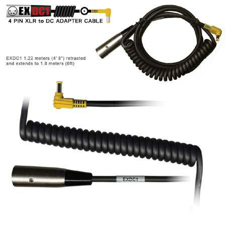 Vortex Media EXDC1 12v 4-Pin XLR Male to Sony Cable