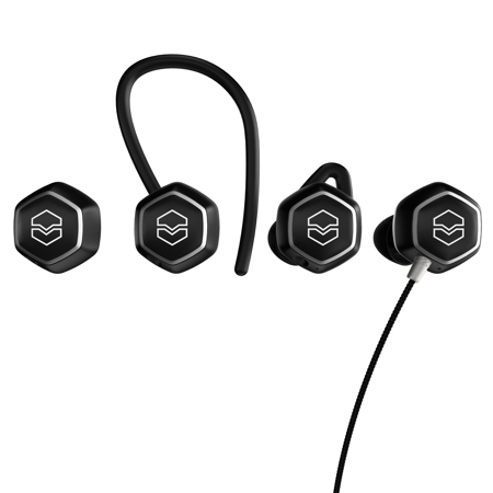 V-MODA Hexamove Pro True Wireless In-Ear Earbuds, Black HEXM-PR-BK